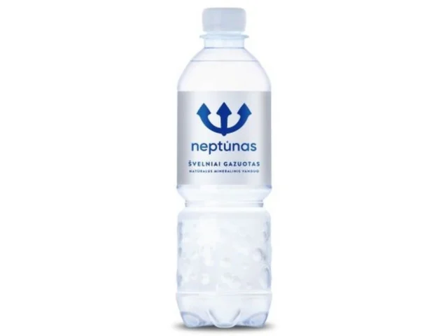 Švelniai gazuotas natūralus mineralinis vanduo NEPTŪNAS, 0,5 l, PET